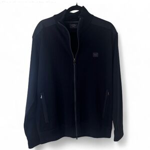 Paul & Shark Navy Full Zip-Up Wool Blend Sweater